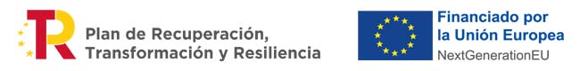 Plan de recuperación, transformación y resiliencia gobierno de españa. Fondos FEDER Next Generation. Financiado por la Unión Europea.